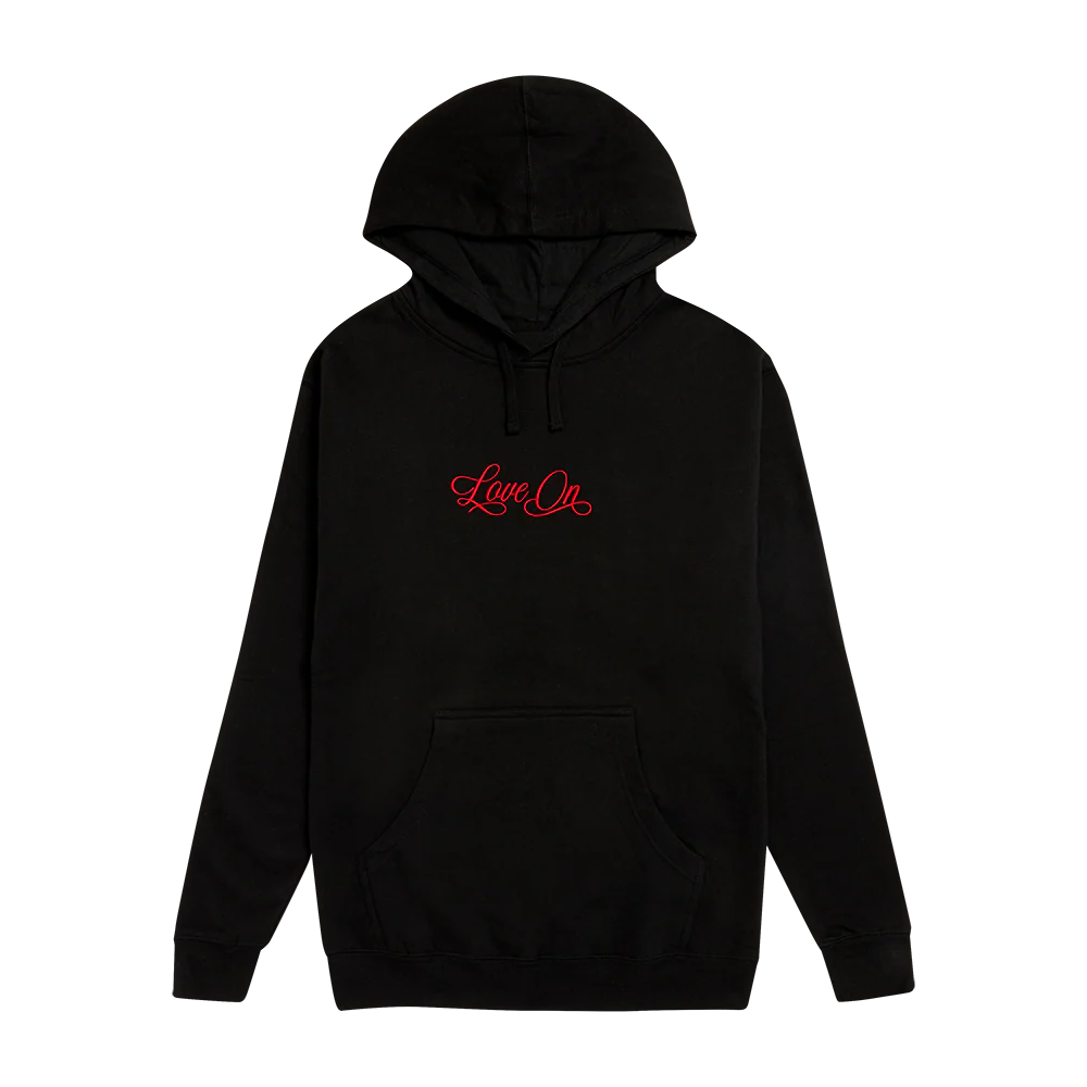 Embroidered Love On Hoodie
