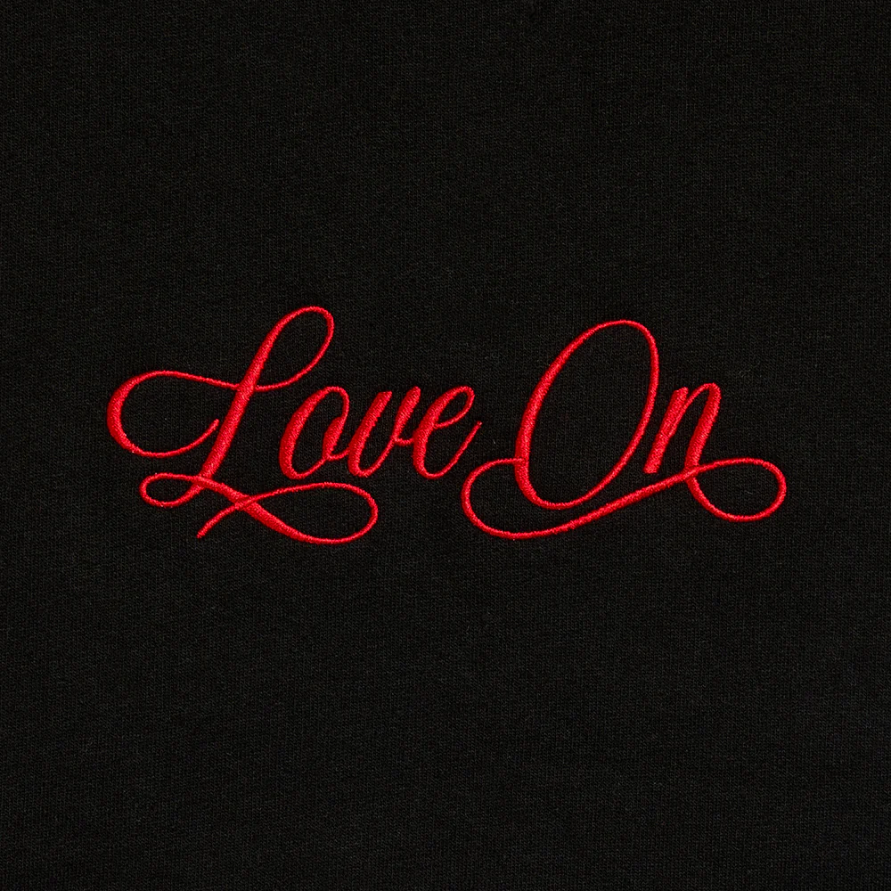 Embroidered Love On Hoodie