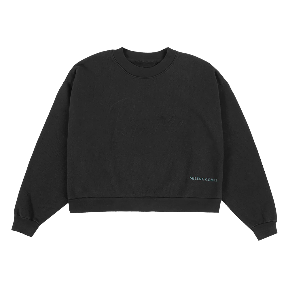 Rare Embossed Crop Crewneck Pullover