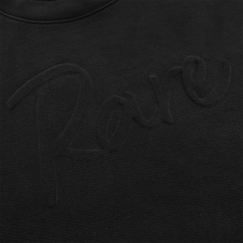 Rare Embossed Crop Crewneck Pullover
