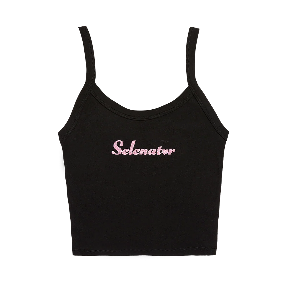 Selenator Script Pink Glitter Tank